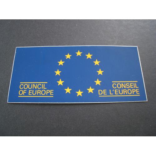 Sticker/Autocollant - Conseil De L' Europe - Drapeau Européen