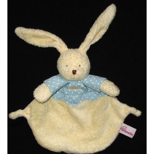 Pommette Lapin Doudou Plat Peluche Jouet Bébé