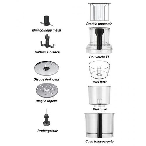 KIT BOL + COUVERCLE + CUVE + MINI CUVE ROBOT MAGIMIX CS4000 4100 4200