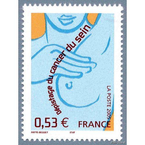 France 2005, Très Beau Timbre Neuf** Luxe Yvert 3836, Campagne De Dépistage Du Cancer Du Sein.