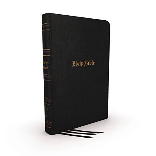 Kjv Holy Bible: Large Print Thinline, Black Genuine Leather, Red Letter, Comfort Print (Thumb Indexed): King James Version