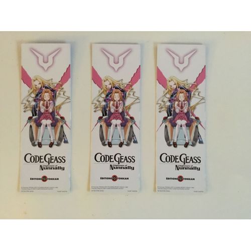 Trois Marque Pages Code Geass Nightmare Of Nunnally
