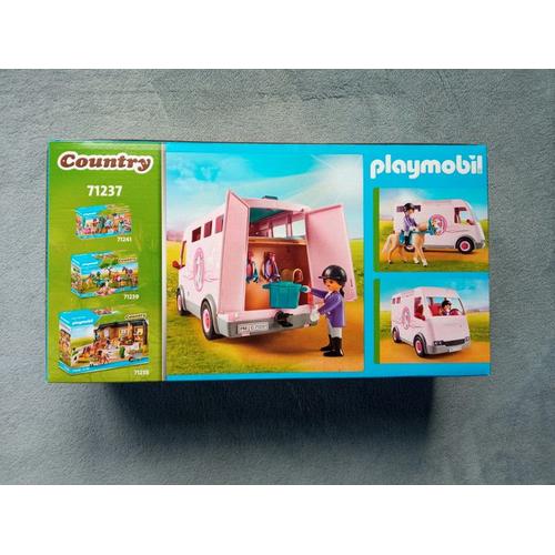 Playmobil 70511 - Voiture et van pour poney