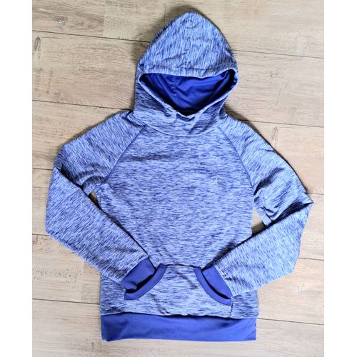 Sweat Bleu Manches Longues À Capuche Femme 36 Sport Running Course Fin Et Chaud Top Tendance - Envoi Très Rapide Et Soigne.