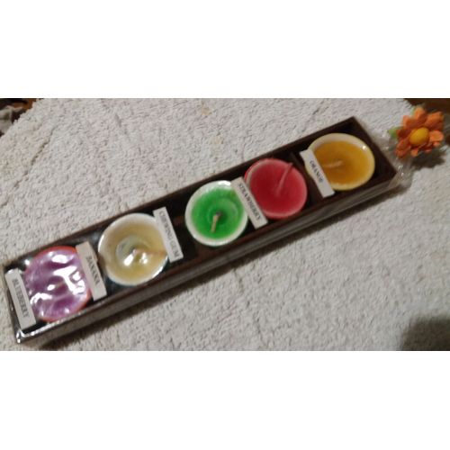5 petites bougies décoratives
