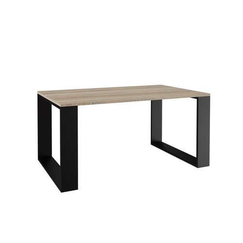 Alada - Table Basse Rectangulaire Style Industriel - 90x58x50 Cm - Table À Café - Aspect Bois - Sonoma