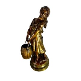 sculpture en bronze doré Cossette par Moreau médaille d'or