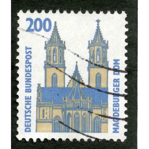 Timbre Oblitéré Deutsche Bundespost, Magdeburger Dom, 200