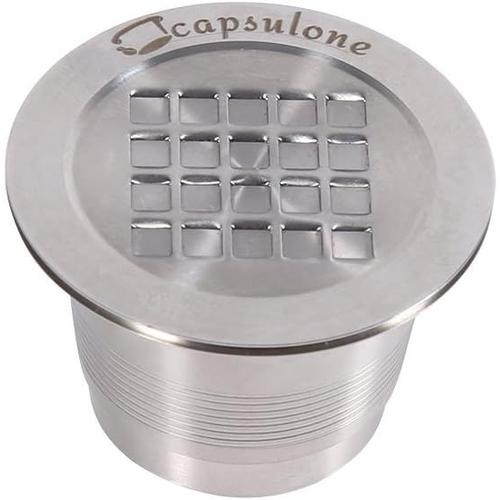 Capsule de Café Compatible Réutilisable Rechargeable d'Acier Inoxydable de Capsules de Café de 2 Types pour la Machine de Nespresso&lpar;surface de filetage &rpar;