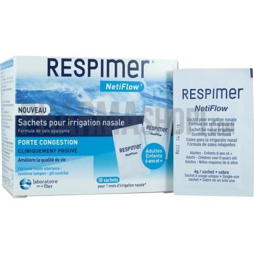 RESPIMER Sachets pour irrigation nasale 30 sachets - Parapharmacie Prado  Mermoz