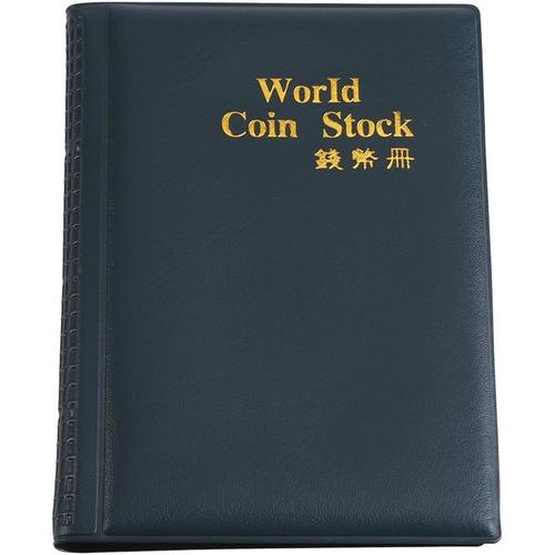 Coin Album Books, 10 Pages 120 Poches World Coin Stock Album Book Case Coin Holders Collection Storage Coin Collecting Holders Penny Pockets vert