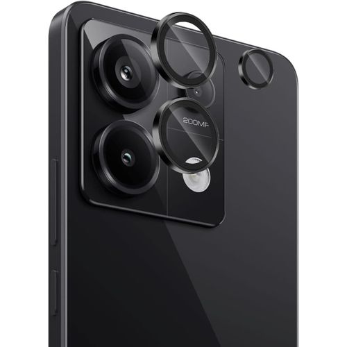 Pour Xiaomi Redmi Note 13 Pro 5g (Non-4g) Protection Caméra, 9h Dureté Individuels Lentille Protecteurs D'écran, Anneau En Métal +Verre Trempé, Hd Anti-Rayures Protecteur Film -Noir