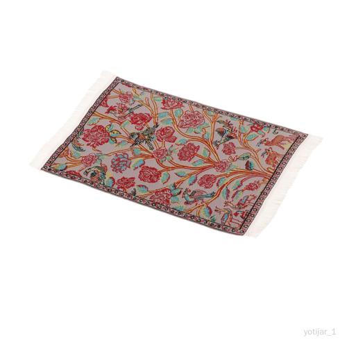 Tapis De Sol Pour Maison De Poupée, Échelle 1/12, Revêtement De Sol, Meubles Jouets, Accessoires Rétro, Motifs Tissés Brodés, Tapis Turc