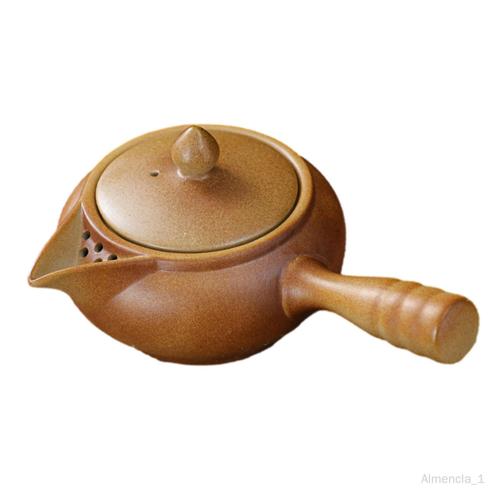 Distributeur de thé théière en céramique avec filtre à thé pour les amateurs poignée latérale