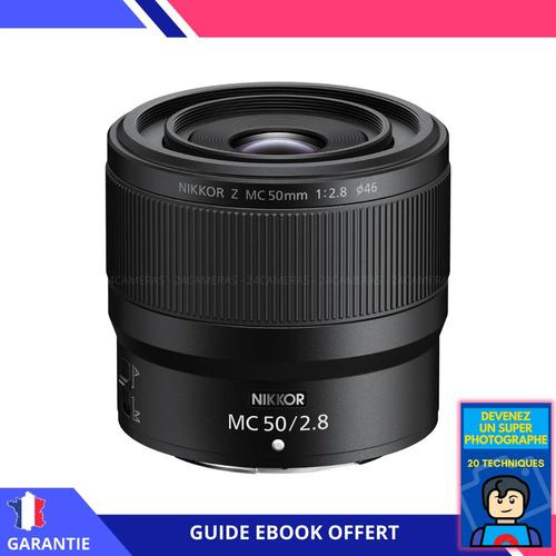 Nikon Nikkor Z MC 50mm f/2.8 Macro + Ebook 'Devenez Un Super Photographe' - Objectif Nikon Z pour Nikon Hybride