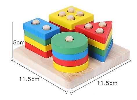 Arc-En-Ciel Macaron Puzzle GOmTrie Forme Cognitive Bois ...