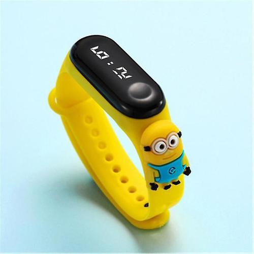 Montre ¿¿Lectronique ¿¿Tanche ¿¿ Led Pour Enfants, Montre De Sport Tactile Pour Filles Et Gar?Ons, Minions Jaunes