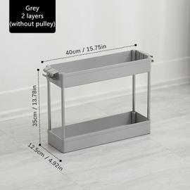 Tour en plastique 5 tiroirs Kontor gris H. 105,5 cm x L. 30 cm x P