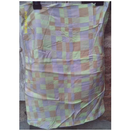Vintage - Housse De Coussin - A Carreaux - 50 X 36 Cm Environ