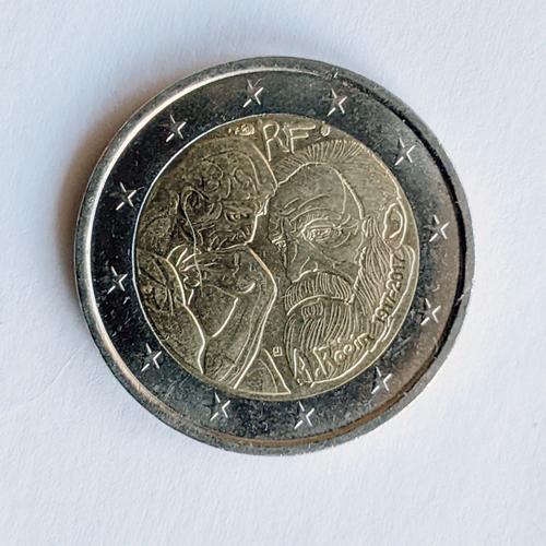 Pièce 2 Euro Commémorative Rare France 2017 Rodin