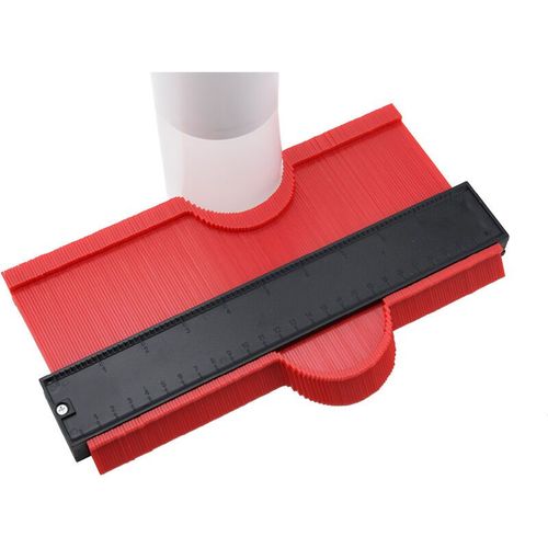 Jauge de contour Verrouillable - Verrou en METAL - Copieur De Contour - Gabarit de Decoupe- Duplicateur De Profil - Rapporteur De Forme - Outil Mesure Kit Pose Parquet Carrelage