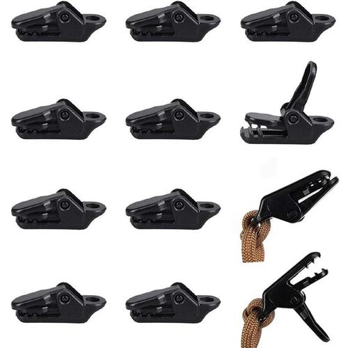 Clip Bache, Clip Tente, Clip En Plastique, 50 Pinces Clips De Bâche De Tente En Plastique Tente Snaps Pour Camping Canopy Clamp Noir Clips De Bâche Auvents Pour Activités De Plein Air