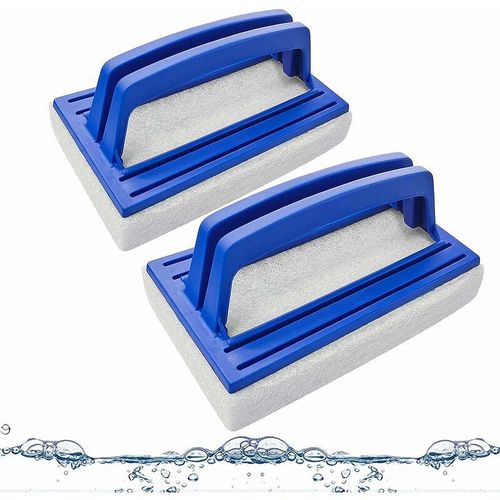 (Bleu)Brosses Éponge De Piscine 2 Pcs Brosse De Piscine En Plastique Eponge Piscine Ligne D'Eau Brosse Piscine Nettoyage Brosse Éponge Ligne D'Eau Pour Salle De Bain Piscine Cuisine