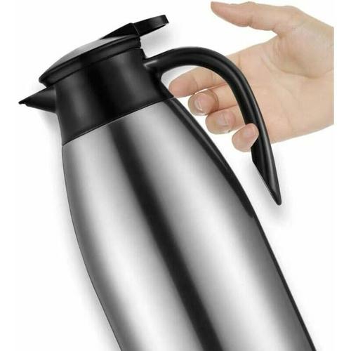 Pichet Isotherme Carafe à Café en Acier Inoxydable Double Paroi Isotherme Carafes à café et à thé Cafetière Thermos de 2L