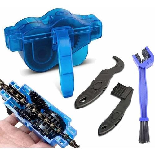 Nettoyeur De Chaîne De Vélo Nettoyage Chaîne Vélo Outils D'entretien Nettoyeur De Pétrole Bike Chain Cleaner Pour Tous Les Types De Vélos Et Vtt