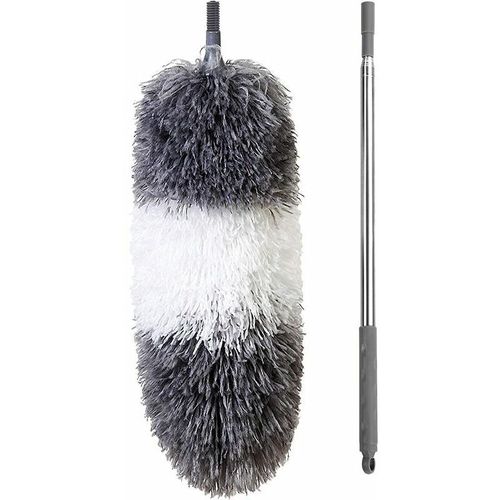 Plumeau télescopique, plumeau toile d'araignée, tête de loup 250 cm tête pliable lavable