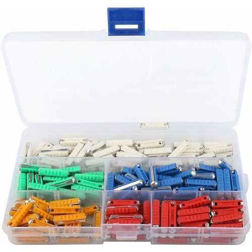 Fusible Torpille, Fusible Torpille De Voiture 200 Pièces, Fusible Torpille De Voiture Avec Boîte De Rangement Et Fusibles De Voiture Continental (5a/8a/10a/16a/25a)