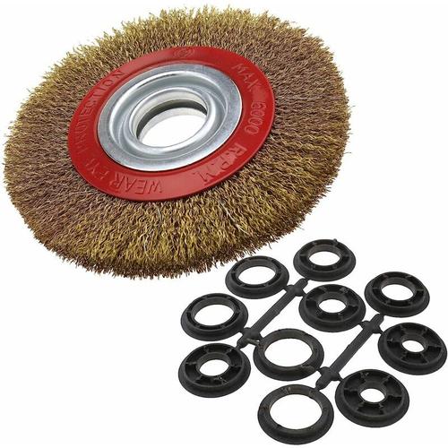 Brosse circulaire en acier pour nettoyer touret à meur, diamètre 125 mm/150 mm/200 mm, 150mm