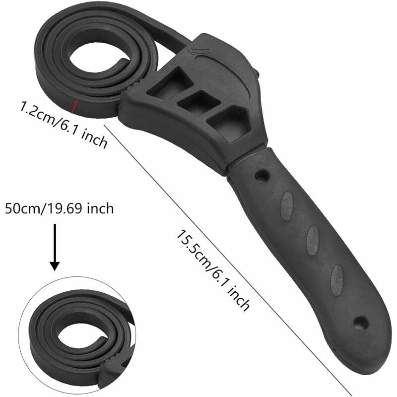 Clef  Sangle En Caoutchouc 500mm Cl  Sangle Desserrage Fi... - 2