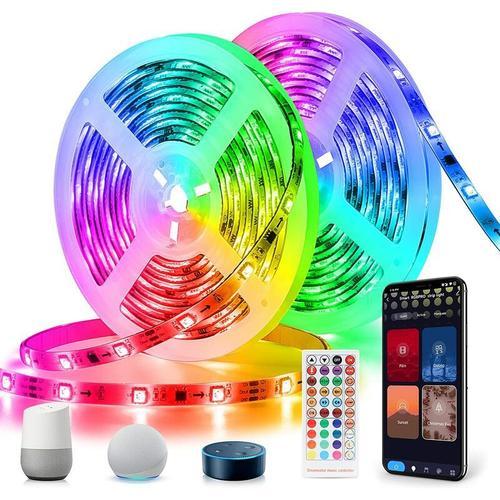 5m Led Ruban Dreamcolor, Bande Led Intelligente Rgb Ruban Led Compatible Avec Alexa Google Home App Contrôle Pour Fête Noël Décor Pour Maison Cuisine Bar