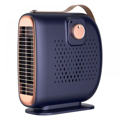 Chauffage Soufflant, Radiateur Soufflant Électrique 500W, Oscillation à 45°, Protection Contre Surchauffe & Anti-Basculement, Salle de Bain Maison Bureau - bleu