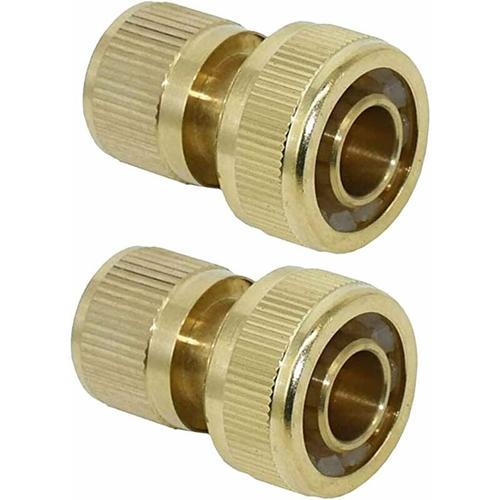 Raccord d'Arrosage 19 mm (3/4) en Laiton, Rapide Raccord Connecteurs pour Tuyau d?arrosage dans Le Jardin(2PACK) Versailles