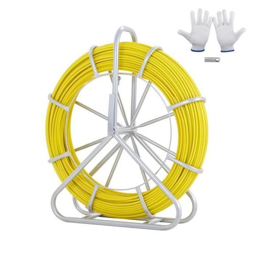 Extracteur de câble - VEVOR - 150 m 7,9 mm Tirage Fil Ruban à Poisson Câble fibre de verre