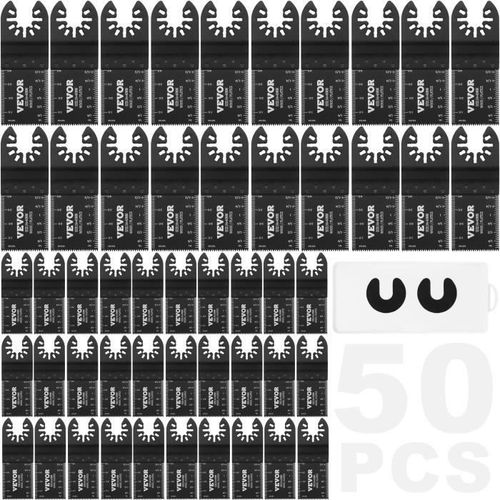 Lames de Scie Oscillante - VEVOR - Lames Scie Oscillante 50PCS Dégage Rapide pour Bois Plastique Aluminium
