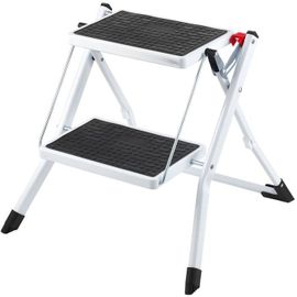 Marche Pied Pliable - VEVOR - H7 Marchepied Escabeau à 2 Marches Pliable Capacité de Charge 150 kg Portable