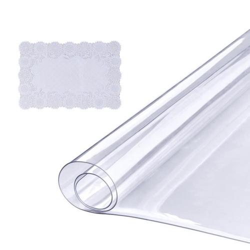 Nappe Imperméable Transparente - Vevor - Nappe Rectangle Transparente Protection De Table En Pvc 61,4x30,6x1,5 Mm