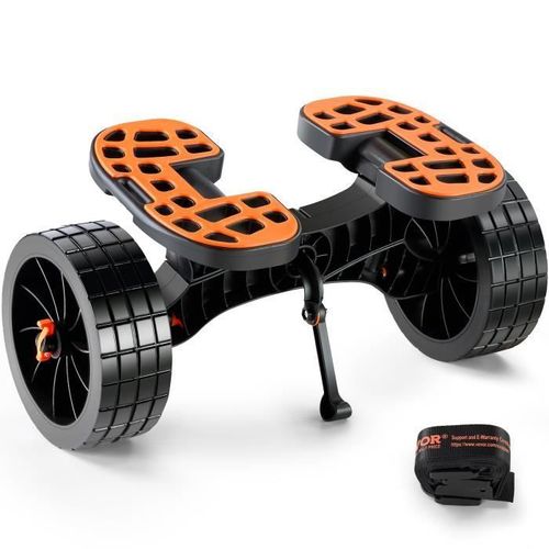 Chariot De Transport Pour Kayak Vevor - Pliable Et Ajustable - Roues Tout-Terrain - Capacité De 145 Kg