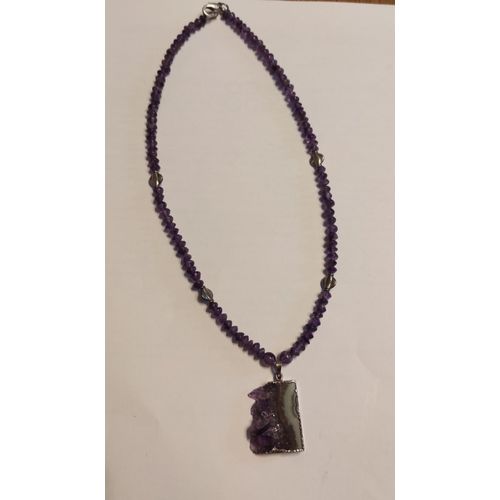 Collier Amethyste Avec Pendentif