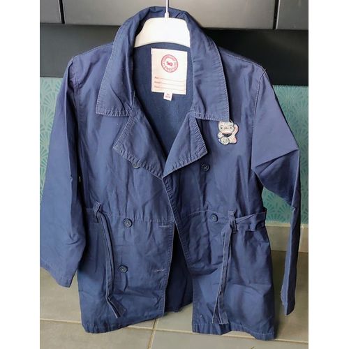 Trench Fille Bleu Doublé Polaire - T5 Ans