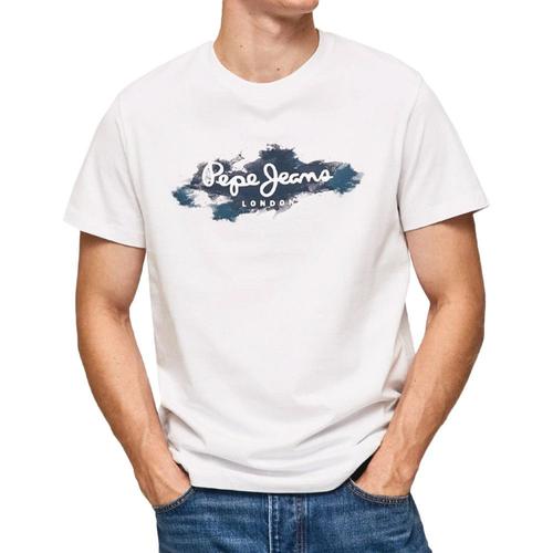 T-Shirt Blanc Homme Pepe Jeans Raffael