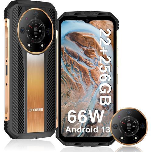 DOOGEE S110 Incassable 22GB+256GB 6,58" FHD+ 10800mAh, Android 13 Smartphone OTG/GPS/NFC - Or