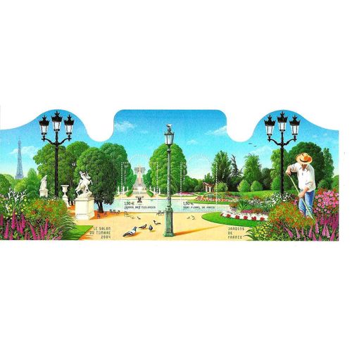 France 2004, Très Beau Bloc Feuillet Neuf** Luxe Yvert Bf 70, Salon Du Timbre 2004, Jardins De France, Timbres 3673 Les Tuileries Et 3674 Parc Floral De Paris.