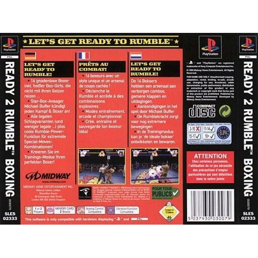 Jeu PlayStation 1 Ready 2 Rumble Boxing - Neuf Sous Blister - PS1