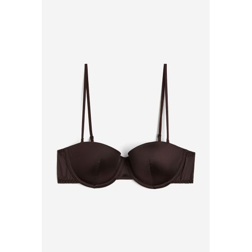 Soutien-Gorge Balconnet Paddé En Satin - Chocolat