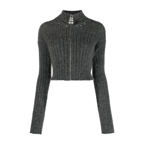 Alessandra Rich - Knitwear > Cardigans - Gray