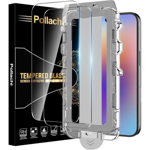 [Lot De 2 Verre Trempé Pour Iphone 17 Protection Film+Positionneur Automatique De Dépoussiérage,Iphone 17 Téléphone Accessoires De Protection,Elimination 30s